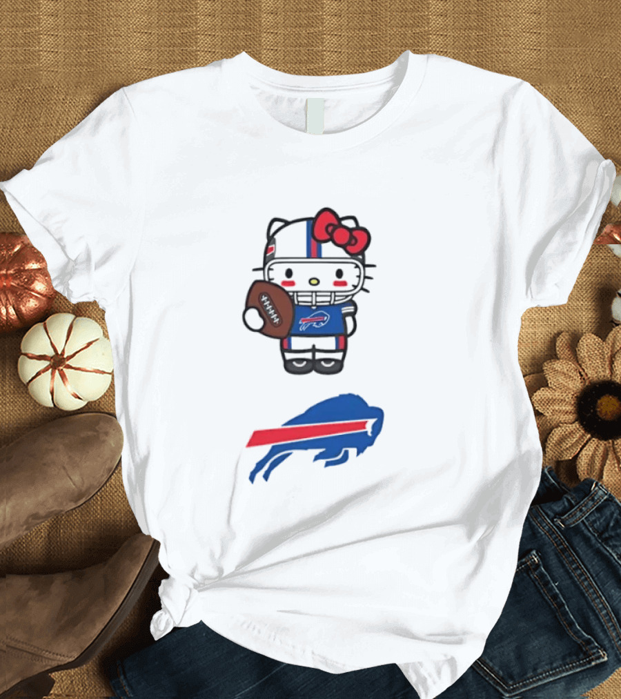 Hello Kitty Buffalo Bills Football Player Team T-Shirt