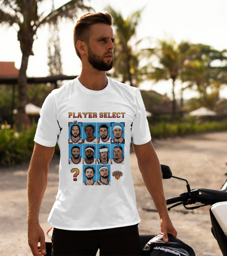 New York Knicks Player Select Collage With Iconic Team Logo And Player Portraits T-Shirt