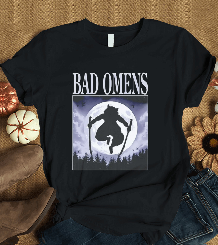 Bad Omens Demon Slayer Moonlit Warrior Scene T-Shirt