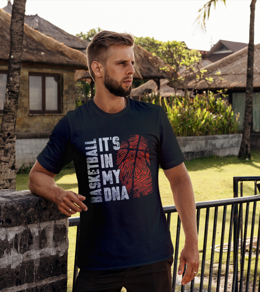 Basketball It's In My DNA Fingerprint T-Shirt