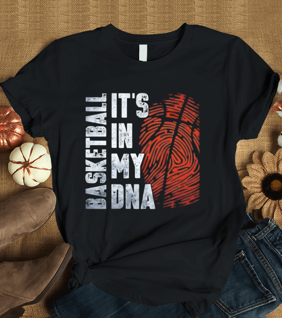 Basketball It's In My DNA Fingerprint T-Shirt