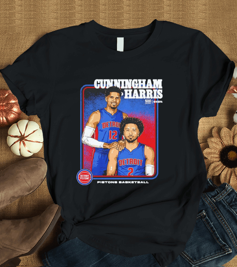 Cunningham Harris 500 Level Onepa Detroit Pistons Basketball T-Shirt