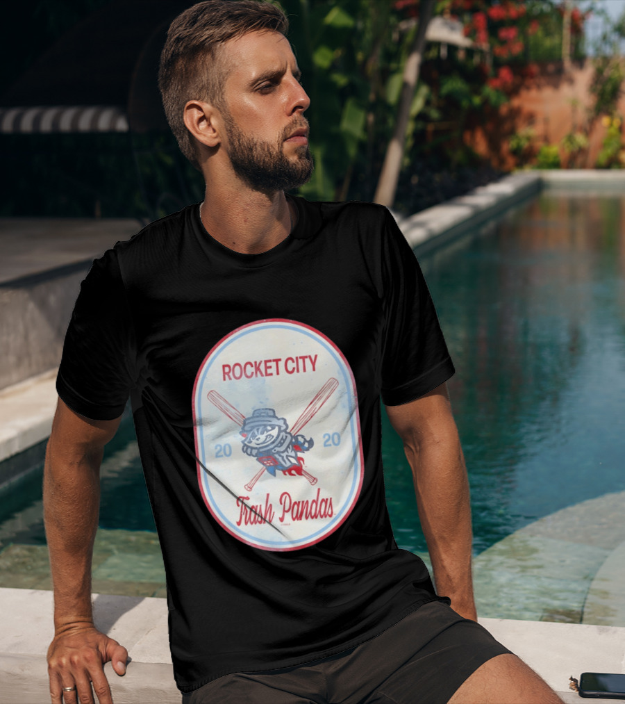 Rocket City Trash Pandas 2020 Raccoon Baseball T-Shirt