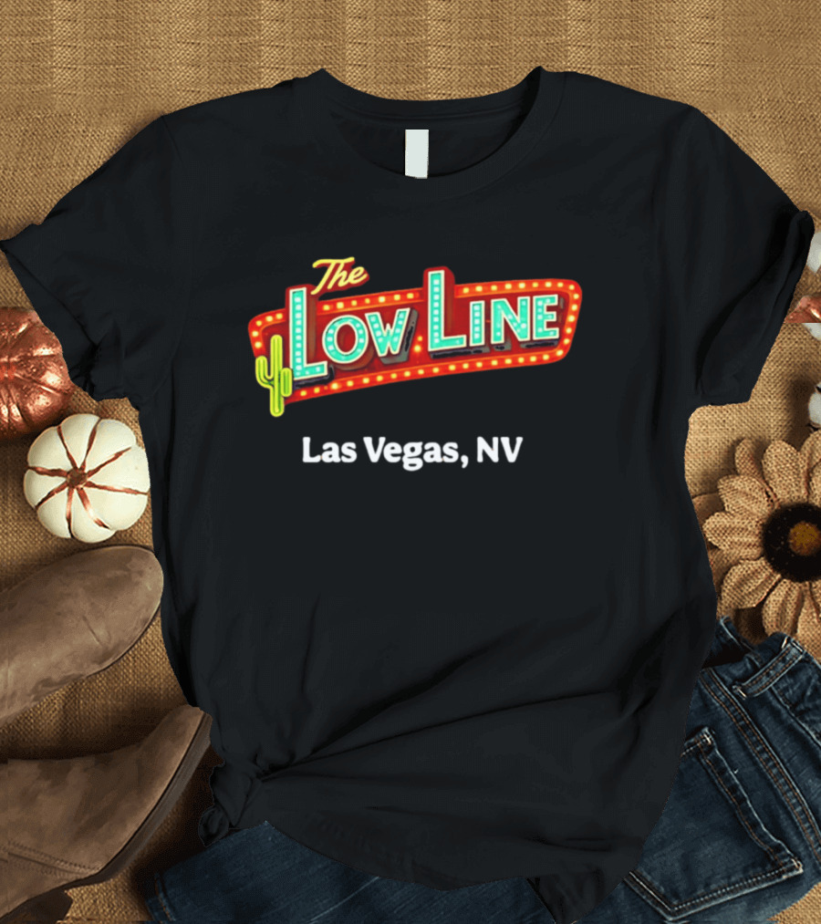 The Low Line Las Vegas NV Neon Cactus Sign T-Shirt