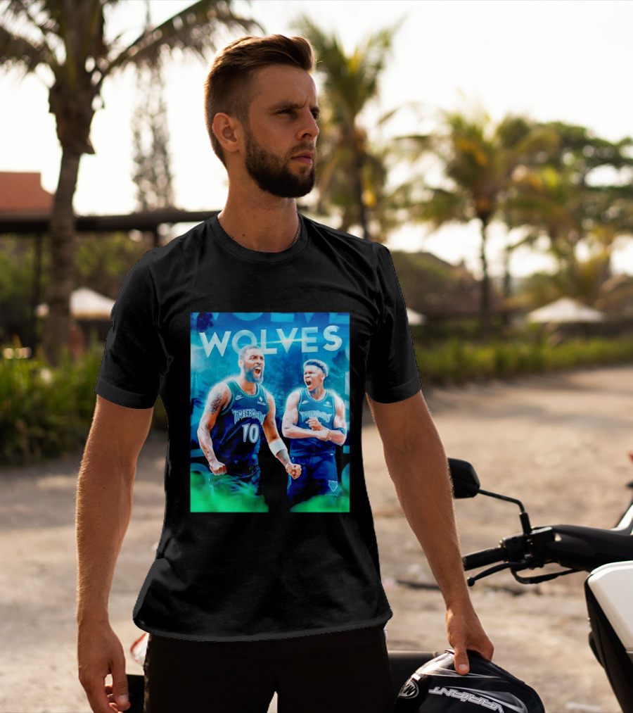 Wolves Timberwolves Kyrie Irving Anthony Edwards Basketball NBA Stars T-Shirt