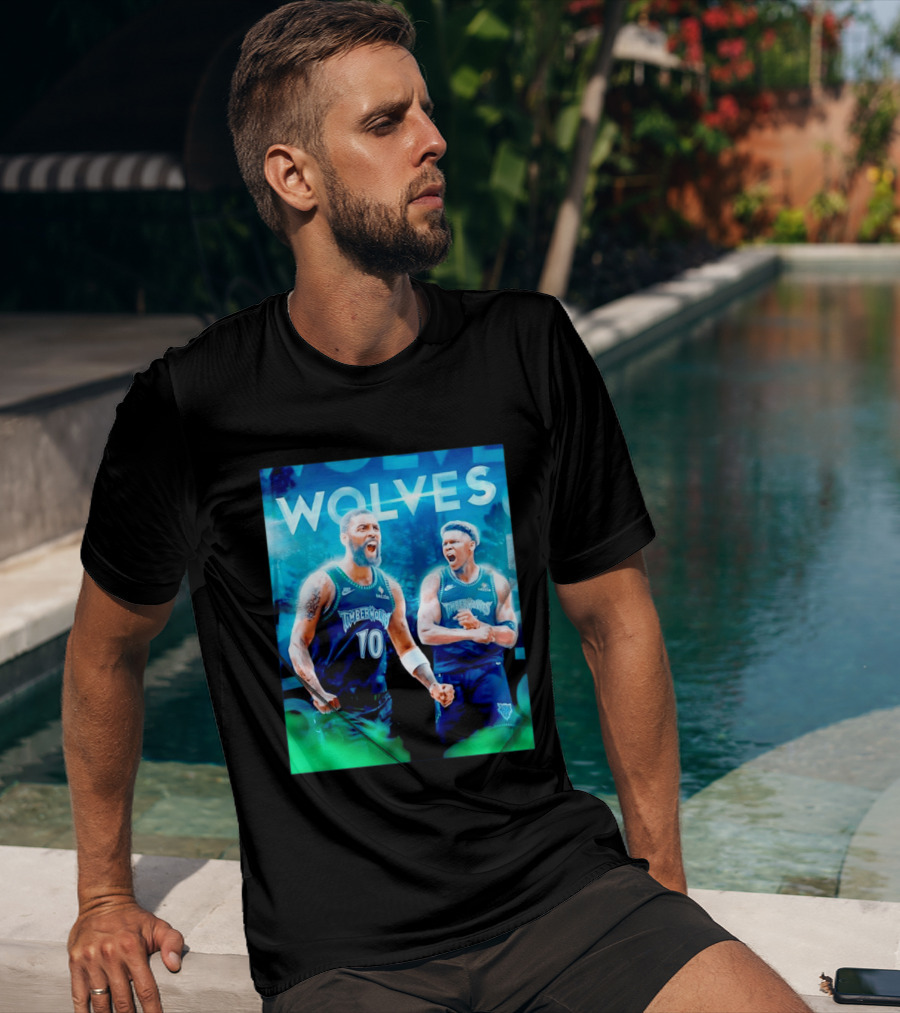 Wolves Timberwolves Kyrie Irving Anthony Edwards Basketball NBA Stars T-Shirt