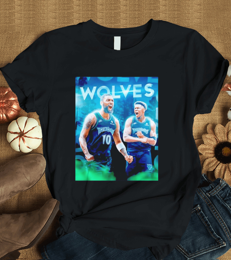 Wolves Timberwolves Kyrie Irving Anthony Edwards Basketball NBA Stars T-Shirt