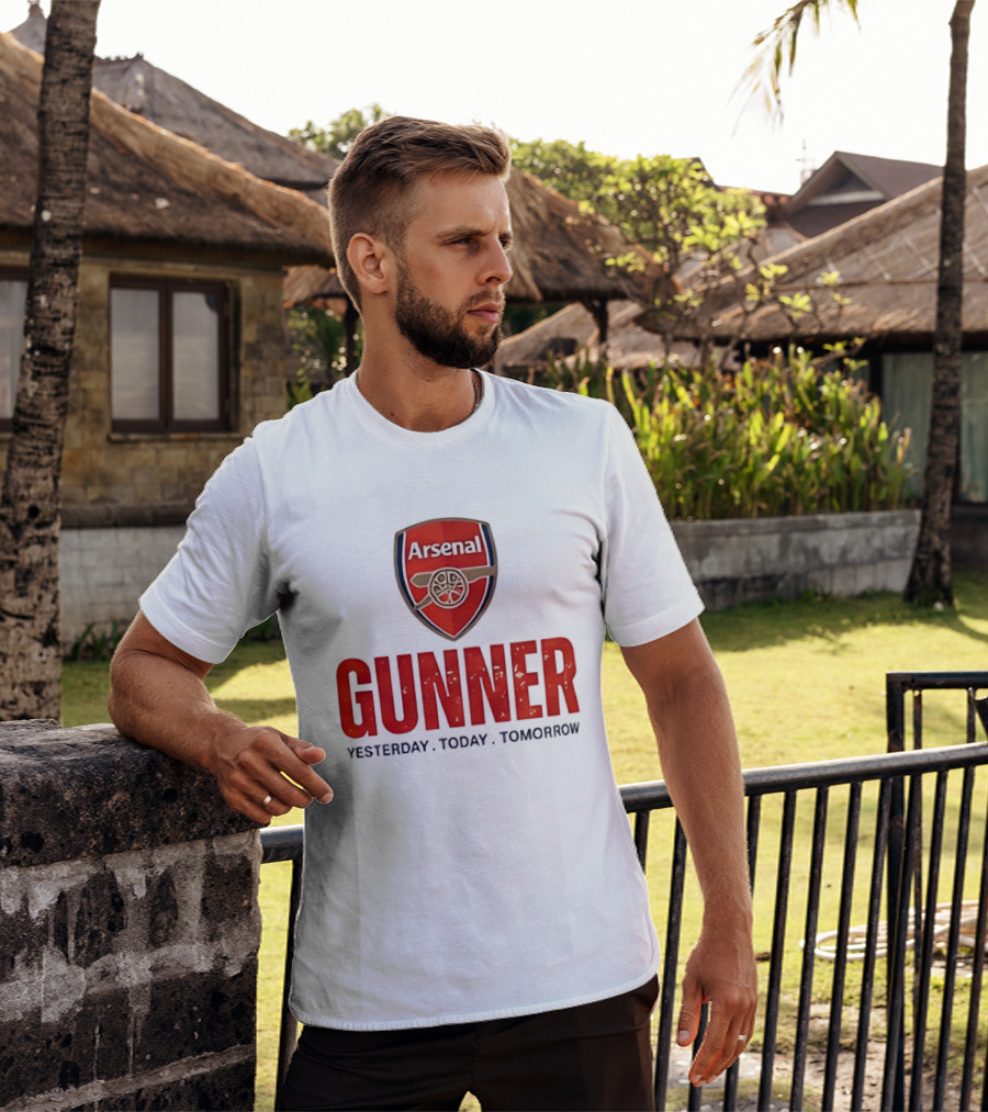 Arsenal Gunner Emblem Yesterday Today Tomorrow T-Shirt