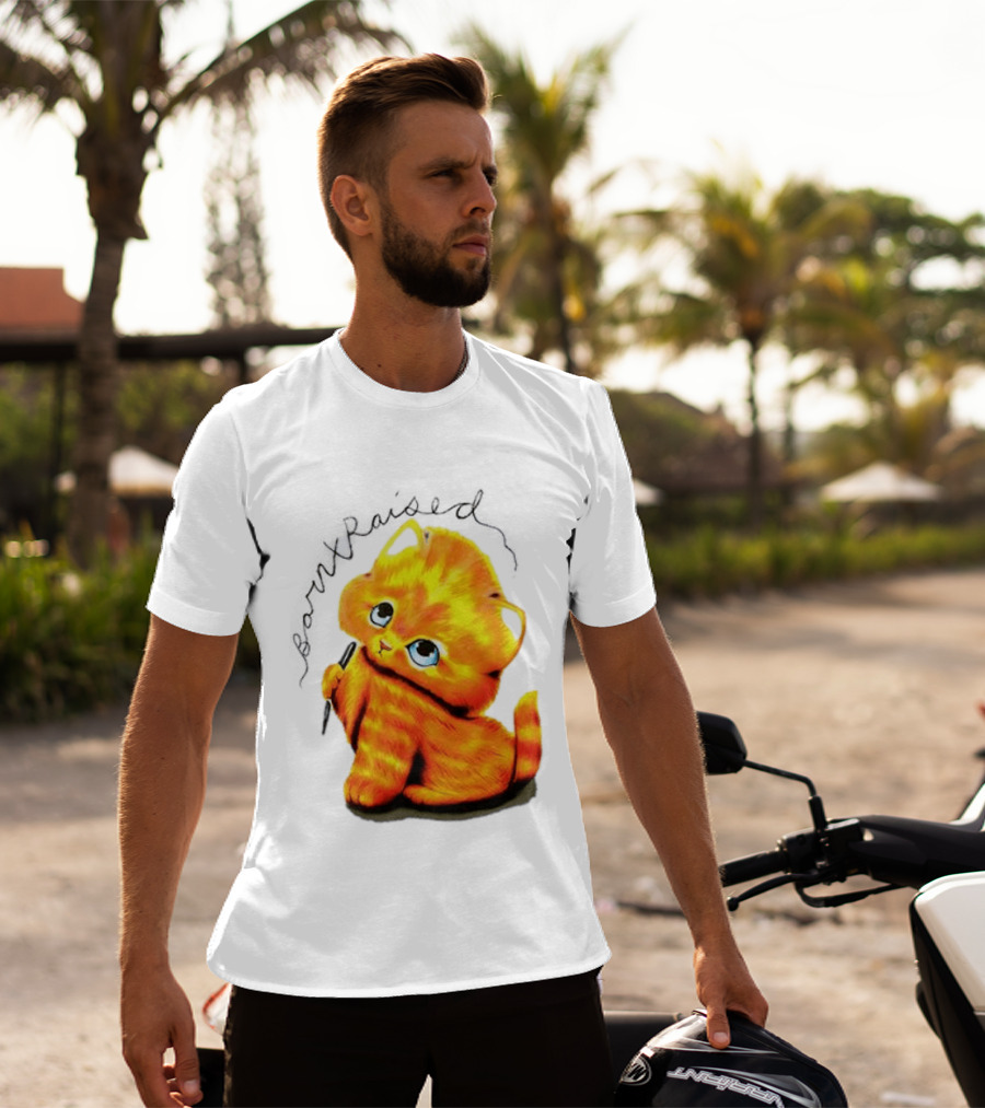 Born X Raised Mischief Orange Cat T-Shirt