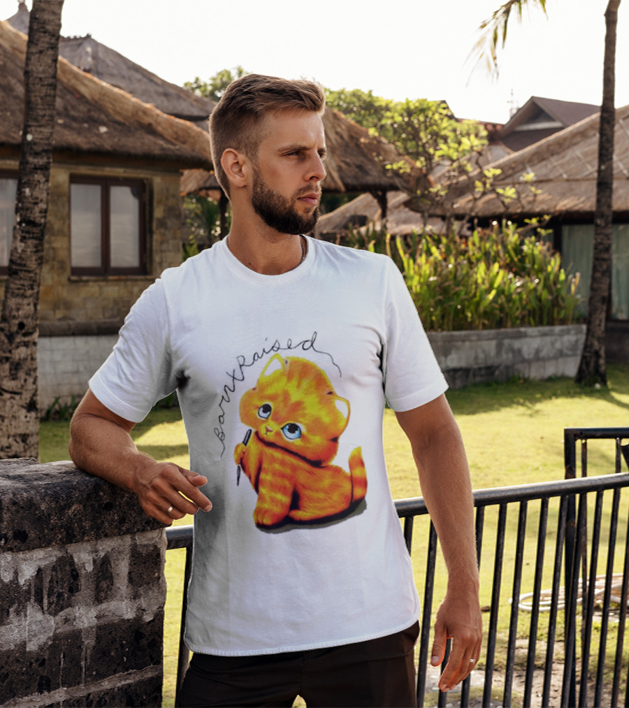 Born X Raised Mischief Orange Cat T-Shirt