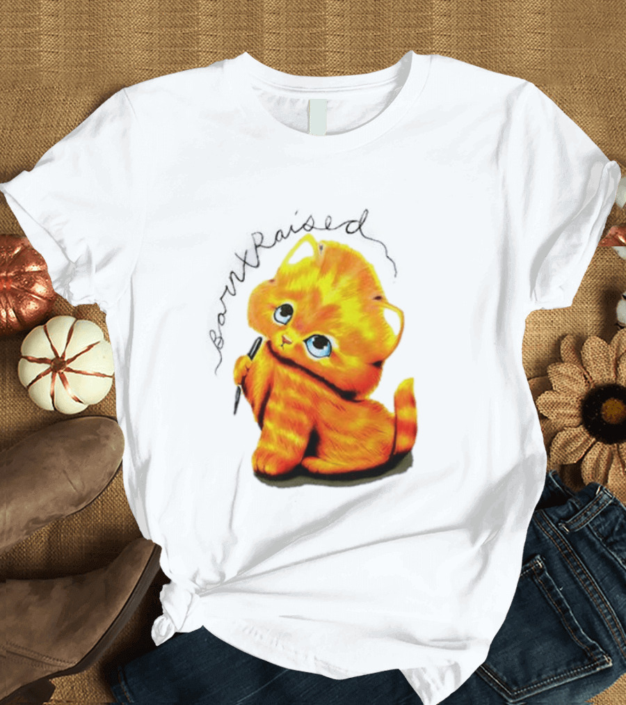 Born X Raised Mischief Orange Cat T-Shirt