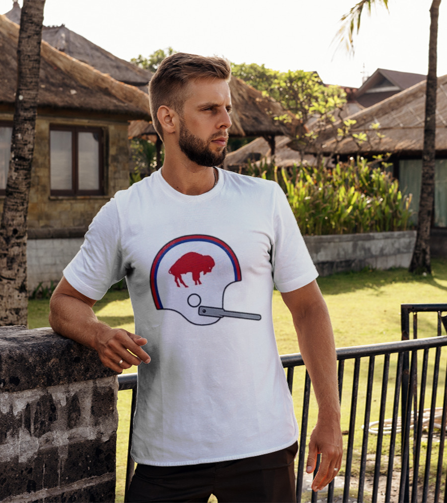 Buffalo Bills Football Team Red And Blue Helmet T-Shirt