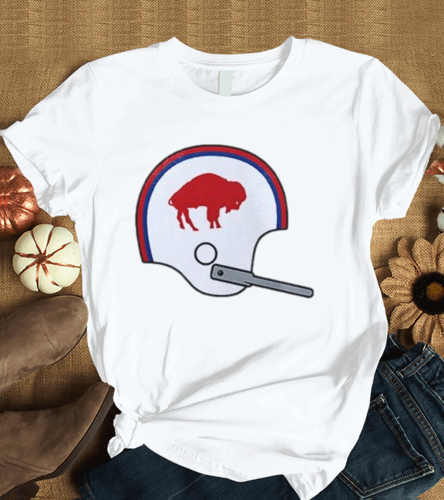 Buffalo Bills Football Team Red And Blue Helmet T-Shirt