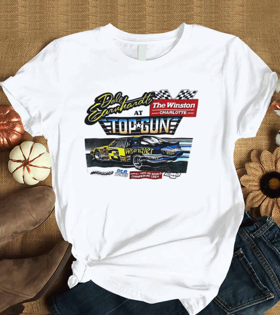 Dale Earnhardt At Top Gun The Winston Charlotte Wrangler Racing T-Shirt