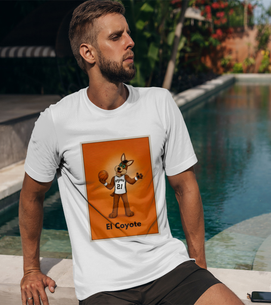 El Coyote Spurs 21 Basketball NBA San Antonio T-Shirt