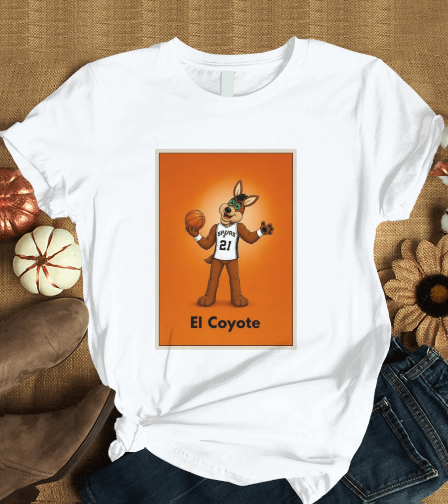 El Coyote Spurs 21 Basketball NBA San Antonio T-Shirt