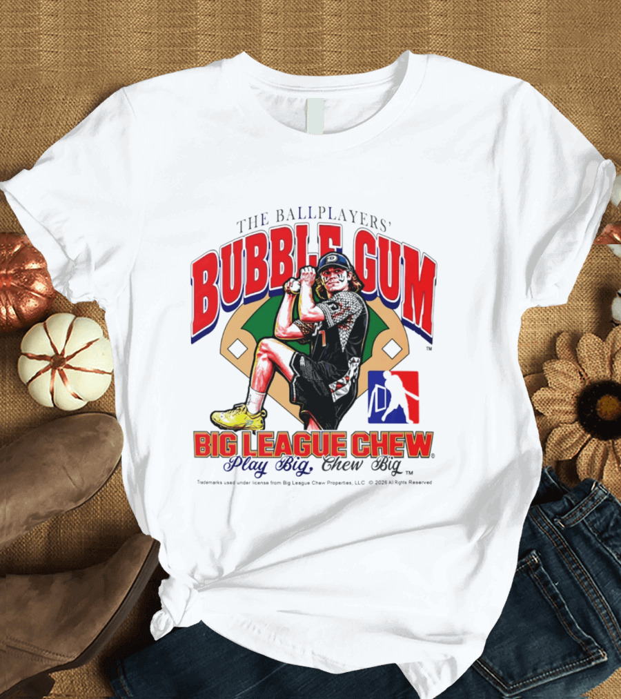The Ballplayers' Bubble Gum Big League Chew Play Big Chew Big T-Shirt