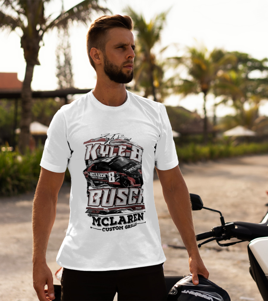 Kyle Busch McLaren Custom Grills NASCAR Racing Car T-Shirt