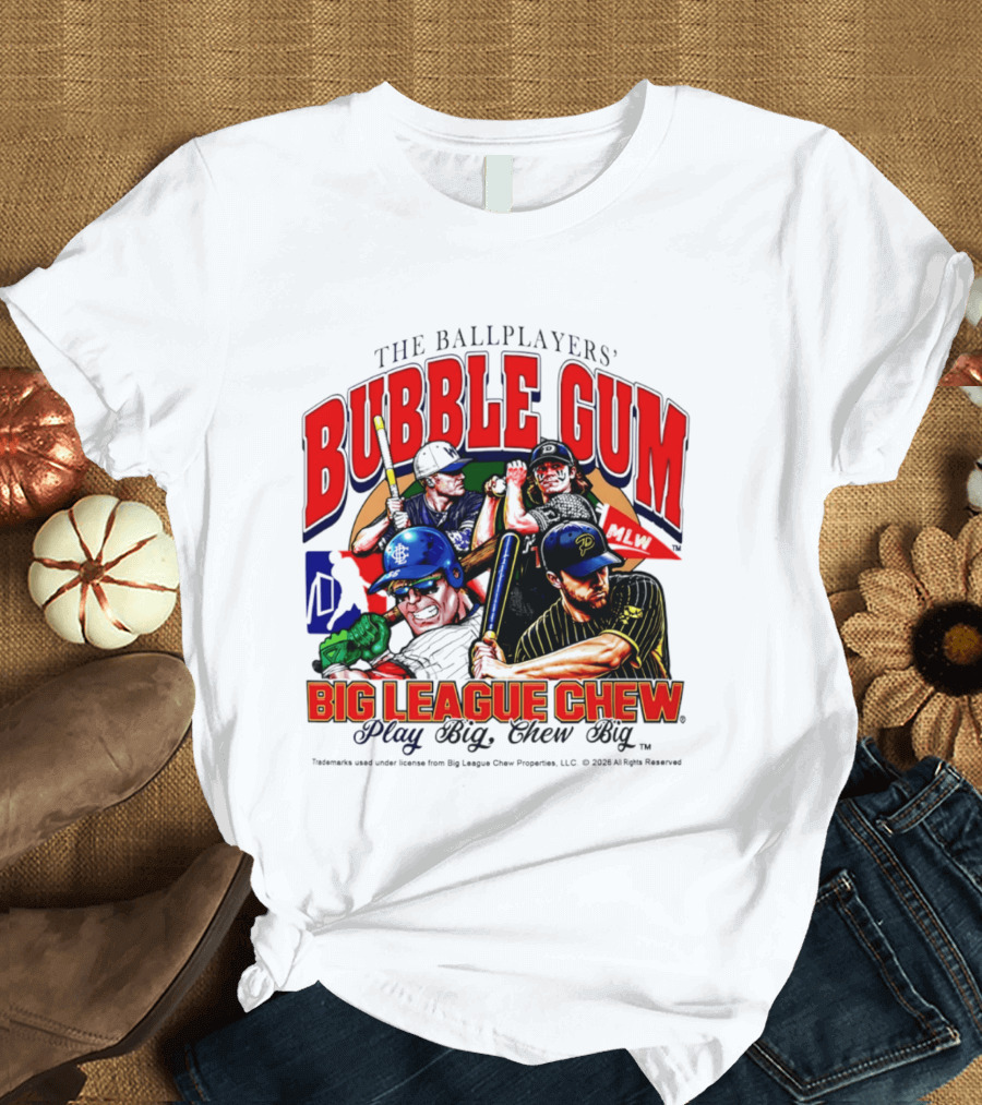 The Ballplayers' Bubble Gum Big League Chew Play Big Chew Big T-Shirt
