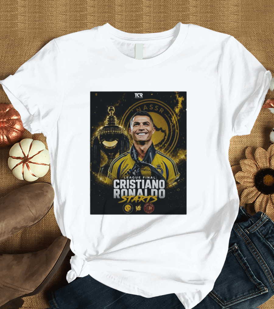 League Final Cristiano Ronaldo Starts Al Nassr Vs Damac Club T-Shirt