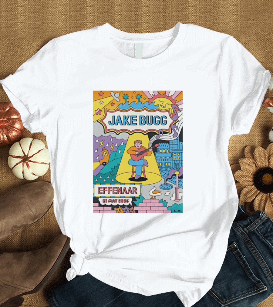 Jake Bugg Effenaar 21 May 2026 Pop Art Style Concert Event T-Shirt