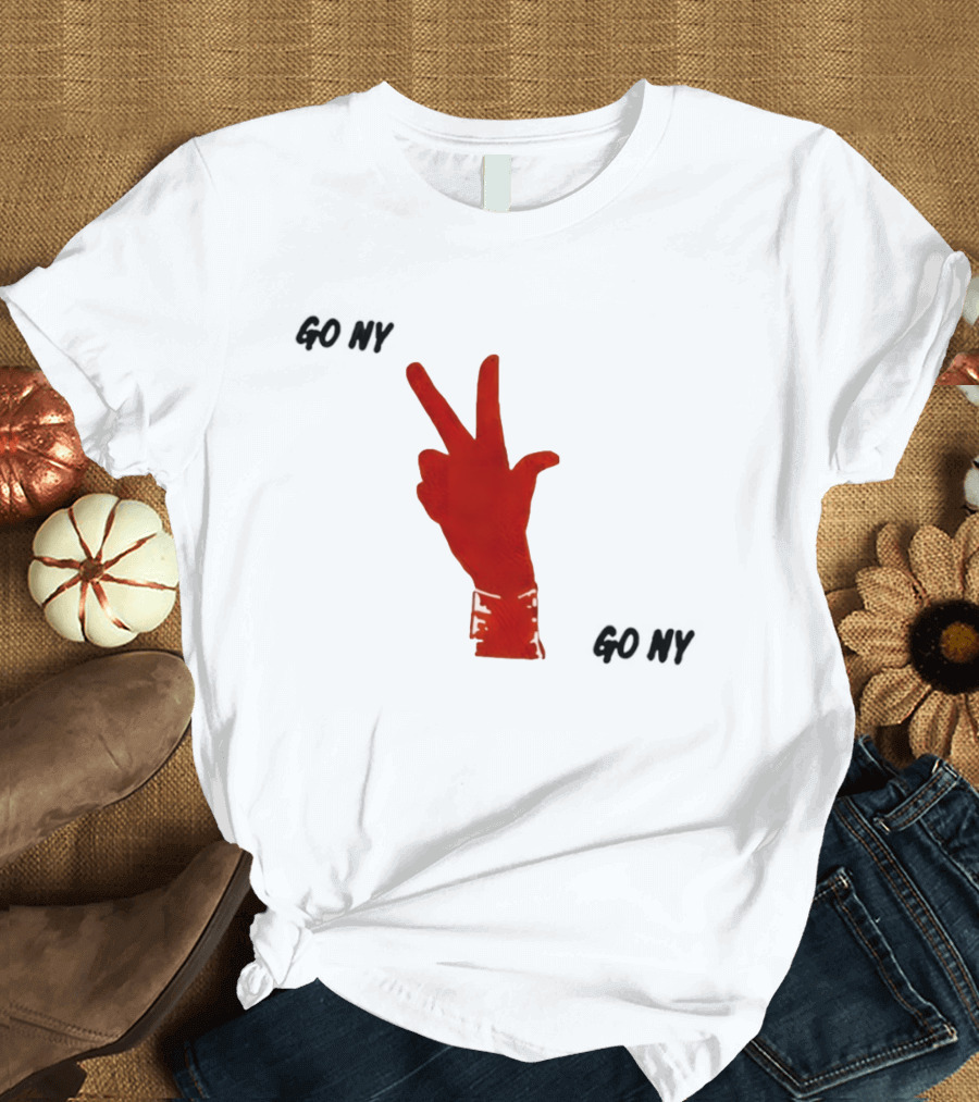 PJalen Brunson 3 Points New York Knicks Go NY Hand Gesture Basketball NBA 2026 T-Shirt
