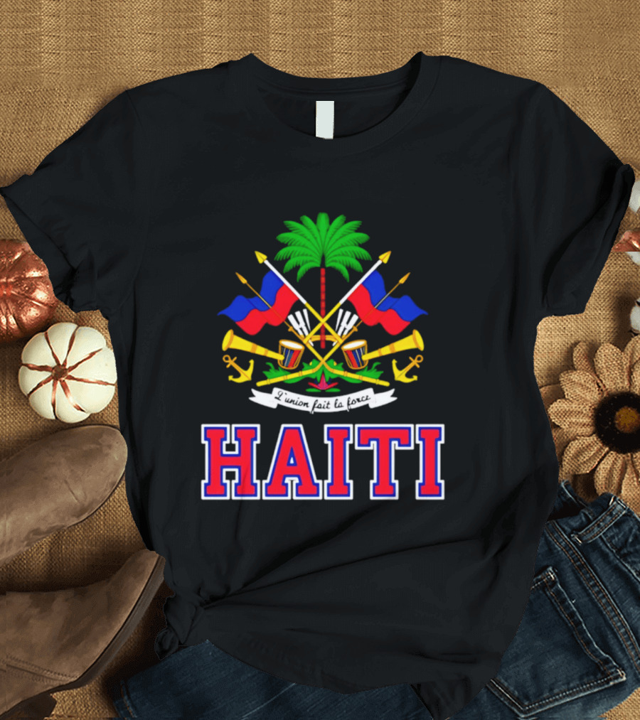 Haiti Coat Of Arms Flag Celebration Haitian Flag Day Independence T-Shirt
