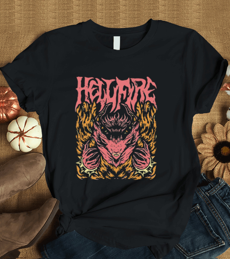 Hellfire Final Fantasy Phoenix Summon Flame Art Elemental T-Shirt