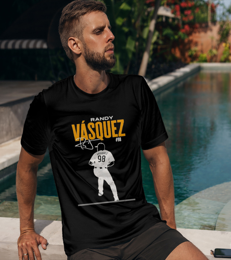 Randy Vázquez 98 San Diego Players Signature T-Shirt