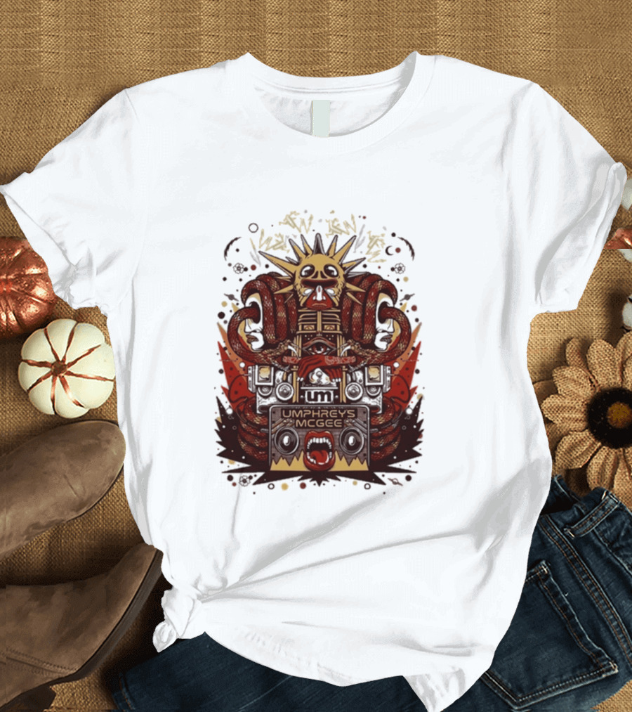 Umphrey's Mcgee Summer Tour 2026 Skeleton And Sunburst T-Shirt