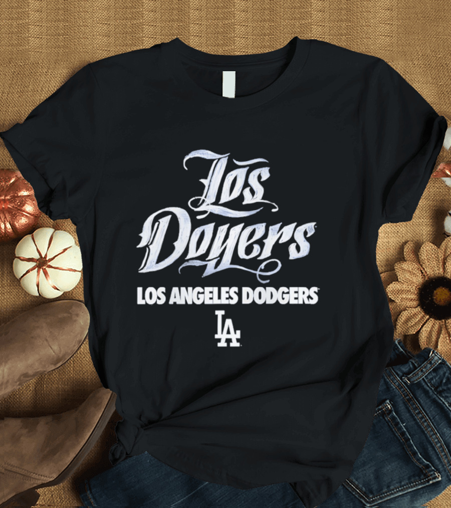 Los Angeles Dodgers Los Doyers LA Handwriting T-Shirt