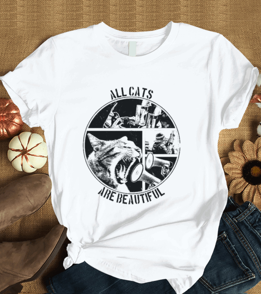 All Cats Are Beautiful Cat And Soldier T-Shirt