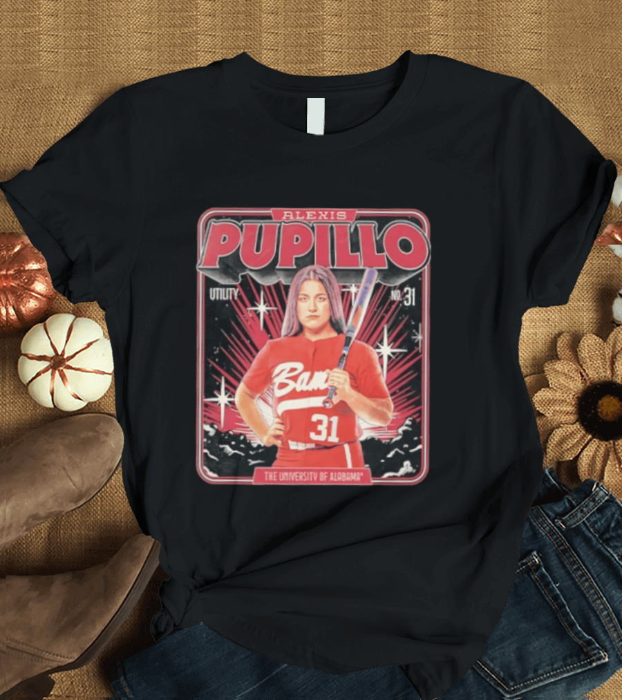 Alexis Pupillo 31 Alabama Crimson Tide Softball University Of Alabama Utility T-Shirt