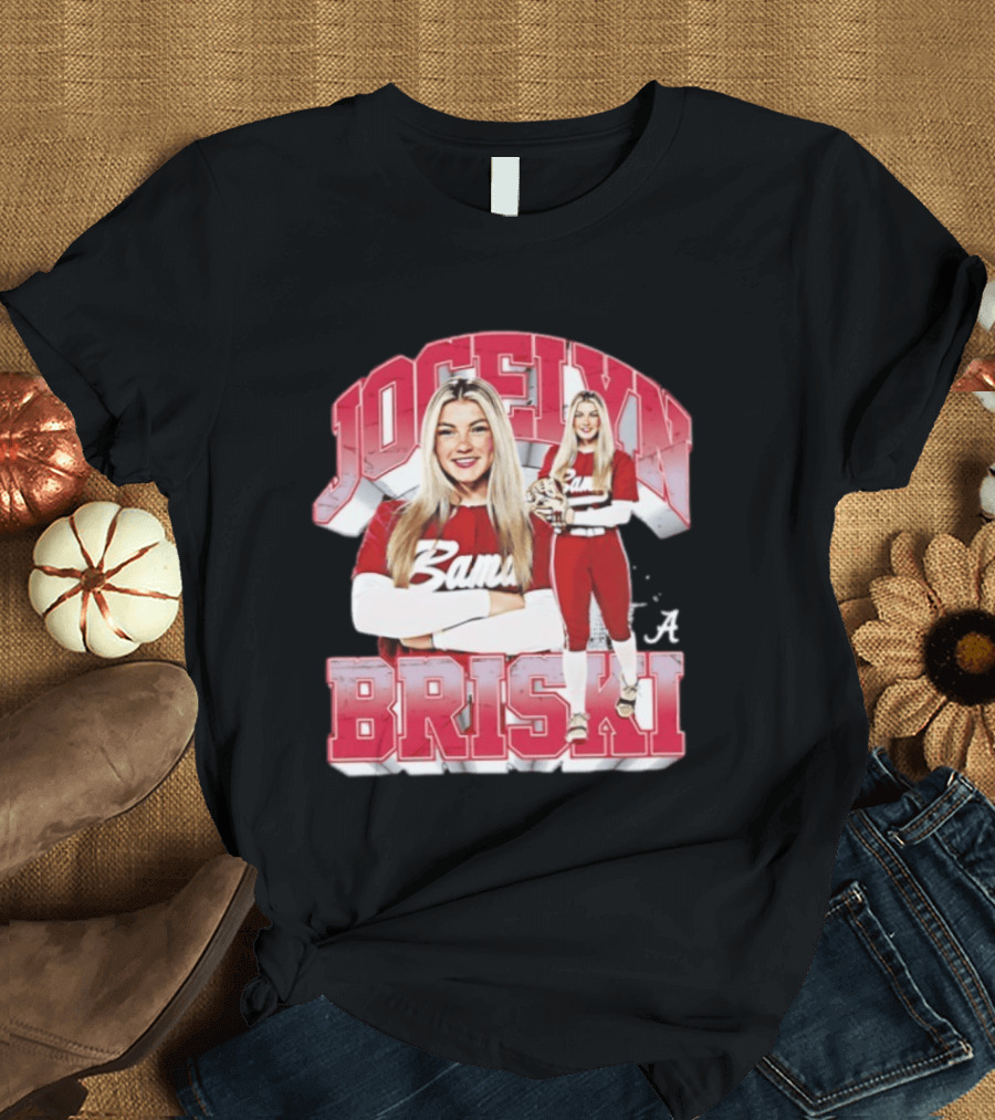Jocelyn Briski Alabama Bama Crimson Tide Softball 90s Bootleg T-Shirt