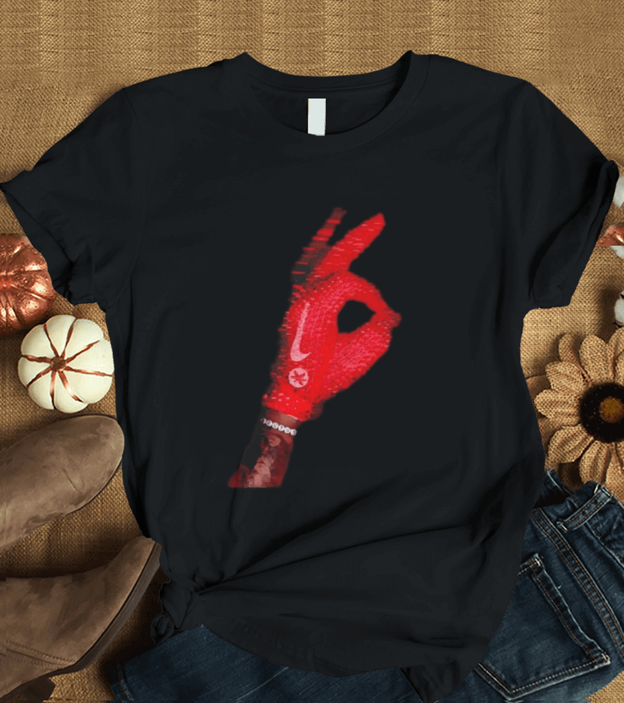 Ohio State Buckeyes Ice Glove Iceman Nike Scarlet Football Glove T-Shirt