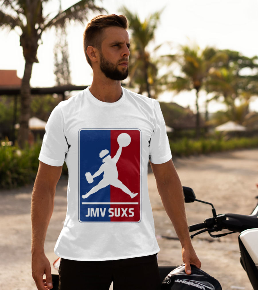 JMV SUXS MLB Jumpman Overweight Baseball Pitcher T-Shirt