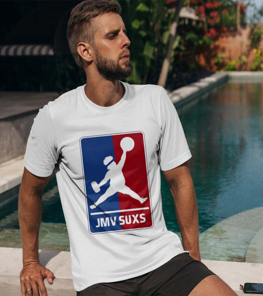 JMV SUXS MLB Jumpman Overweight Baseball Pitcher T-Shirt