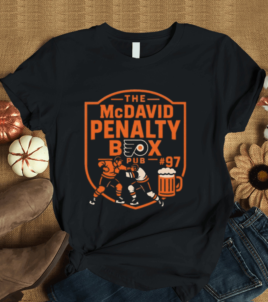 The McDavid Penalty Box Philadelphia Flyers Pub #97 T-Shirt