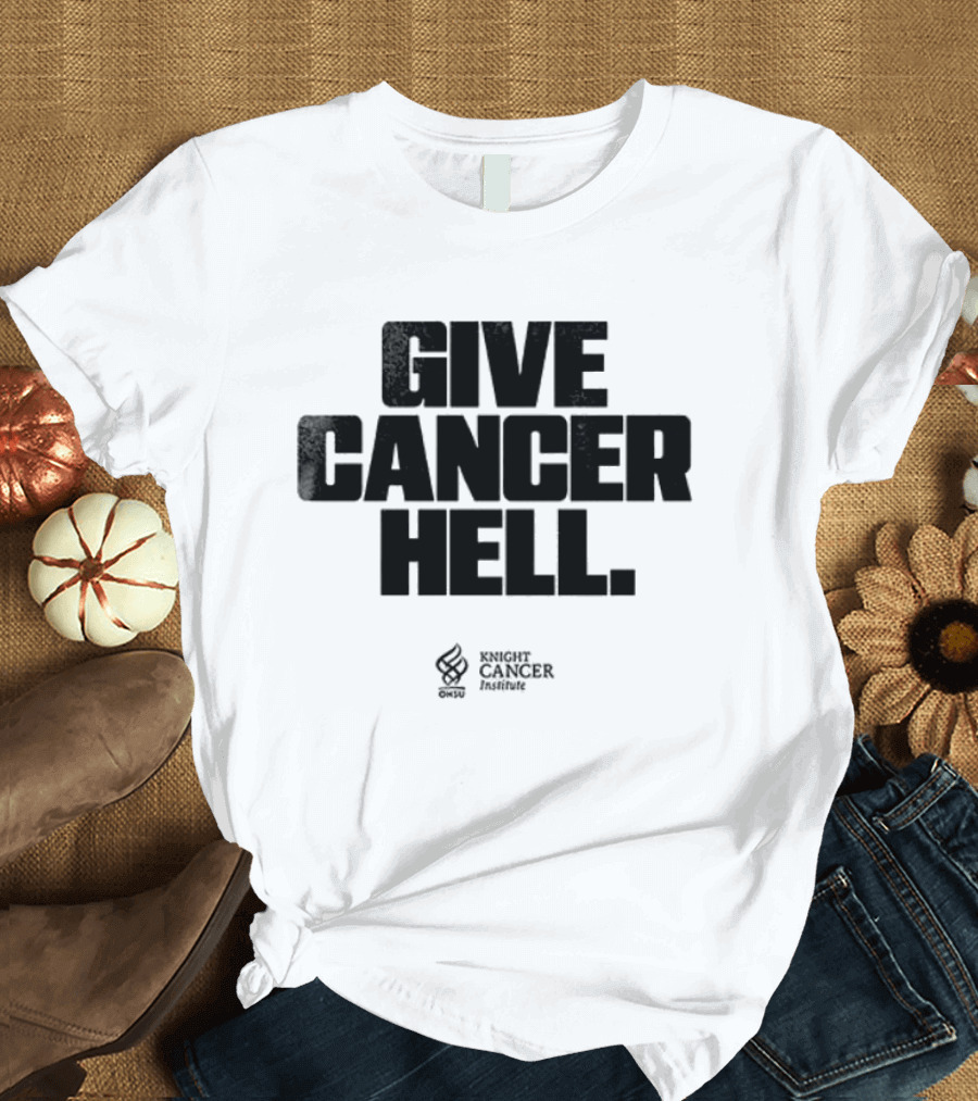 Oregon Ducks Fight Give Cancer Hell Cancer Research Institute T-Shirt