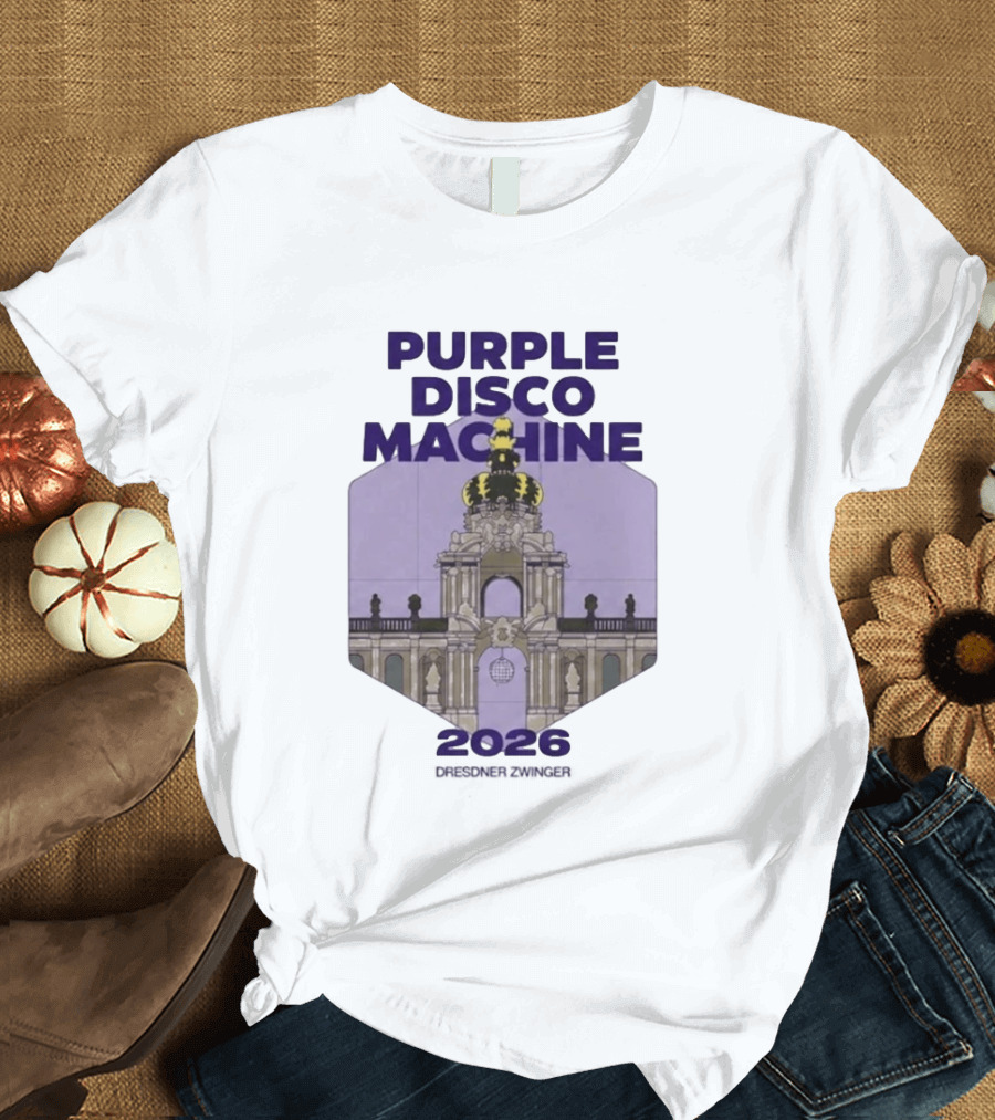 Purple Disco Machine 2026 Dresden Zwinger Vintage Architecture T-Shirt