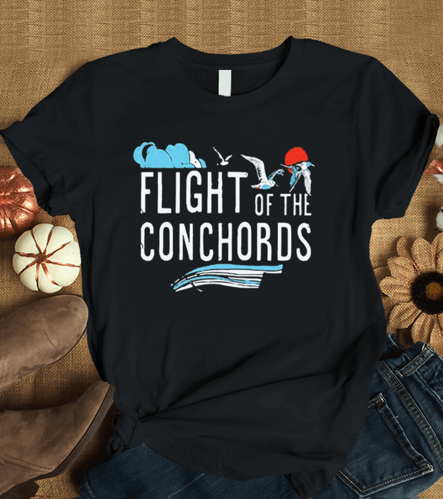 Flight Of The Conchords Santa Barbara Seagulls And Waves T-Shirt