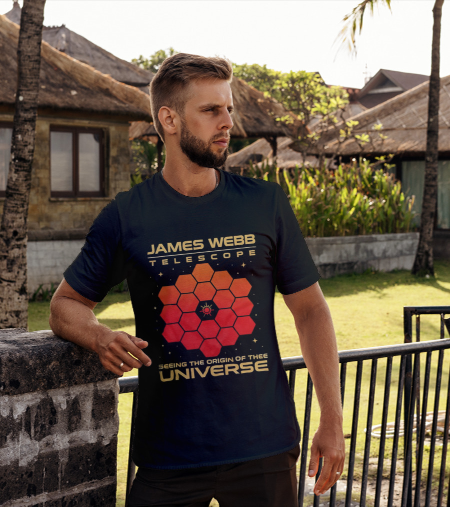 James Webb Telescope Hexagonal Mirrors Seeing The Origin Of The Universe T-Shirt