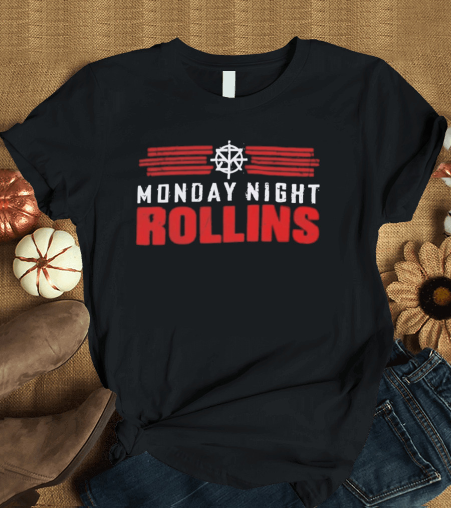 Seth Rollins Monday Night Rollins WWE Red White T-Shirt