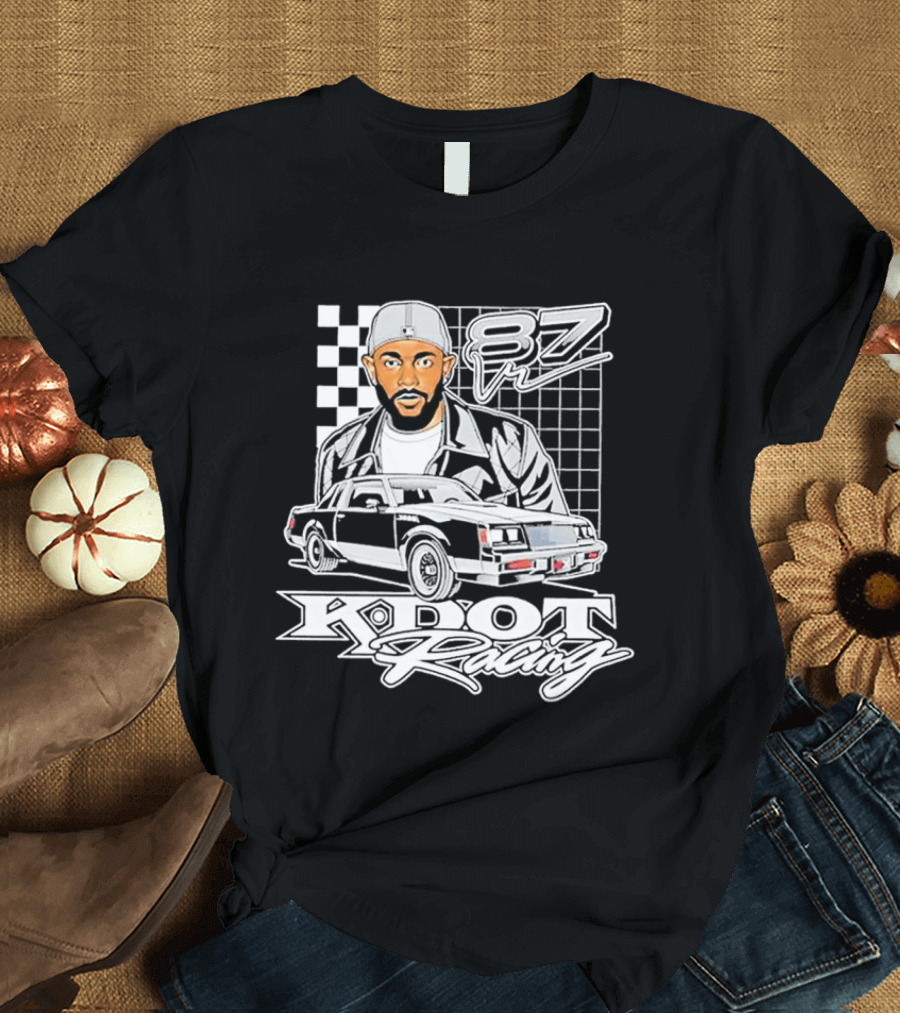 Kendrick Lamar K DOT Racing Graphic F7 Car Checkerboard T-Shirt