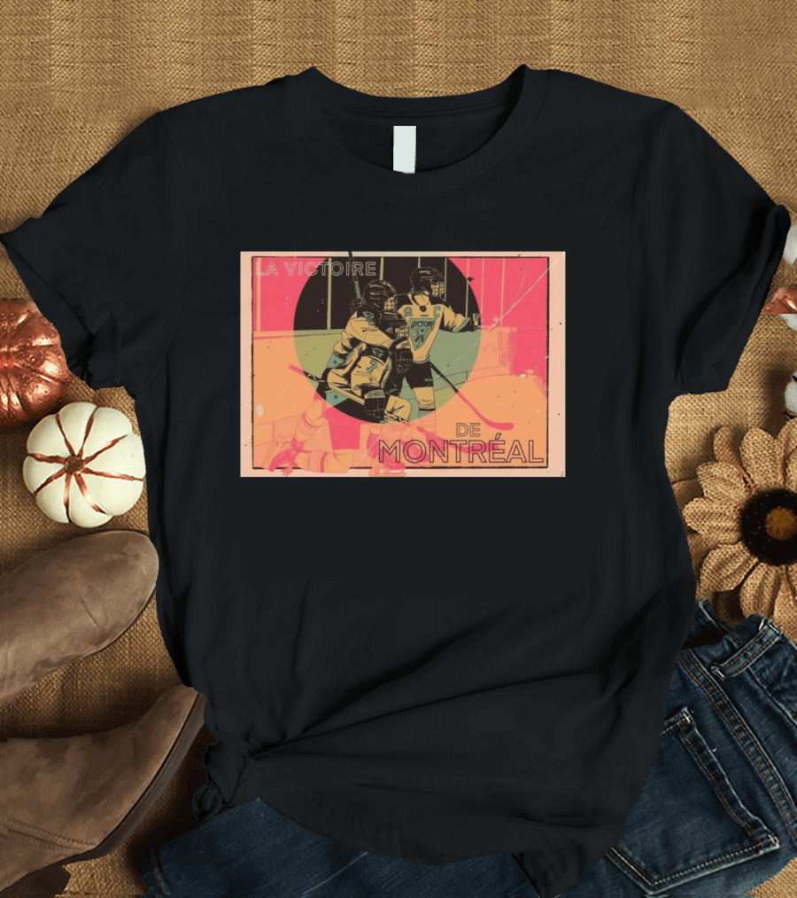 La Victoire De Montréal Hockey Vintage Pop T-Shirt