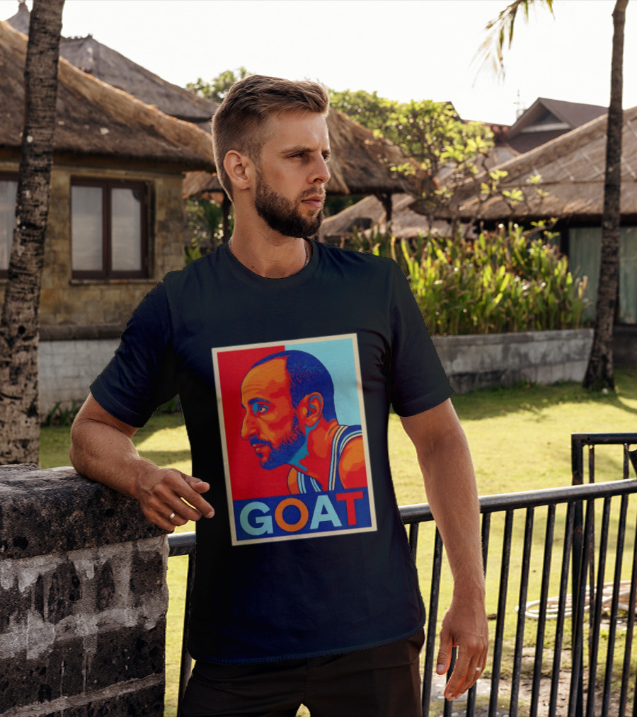 Manu Ginobili GOAT San Antonio Spurs 20 Retro Pop T-Shirt