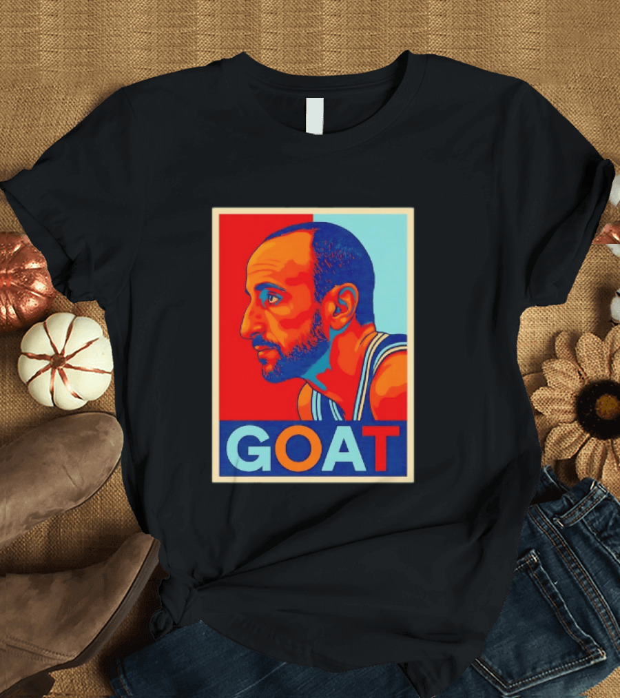 Manu Ginobili GOAT San Antonio Spurs 20 Retro Pop T-Shirt