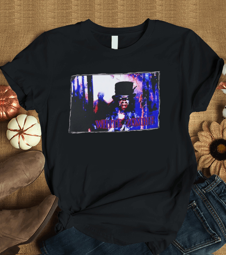 White Zombie Horror Aesthetic Band Cover T-Shirt