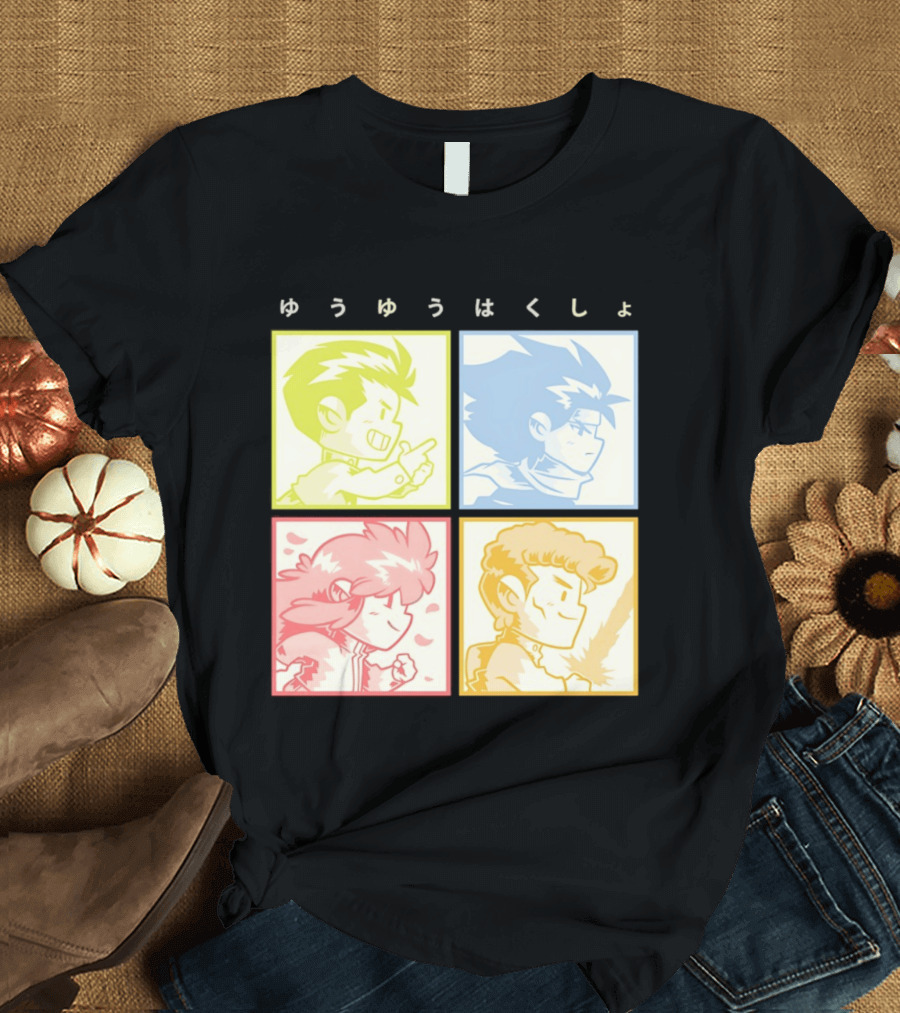 YuYu Hakusho Characters Yusuke Urameshi Hiei Kurama Kazuma Kuwabara T-Shirt