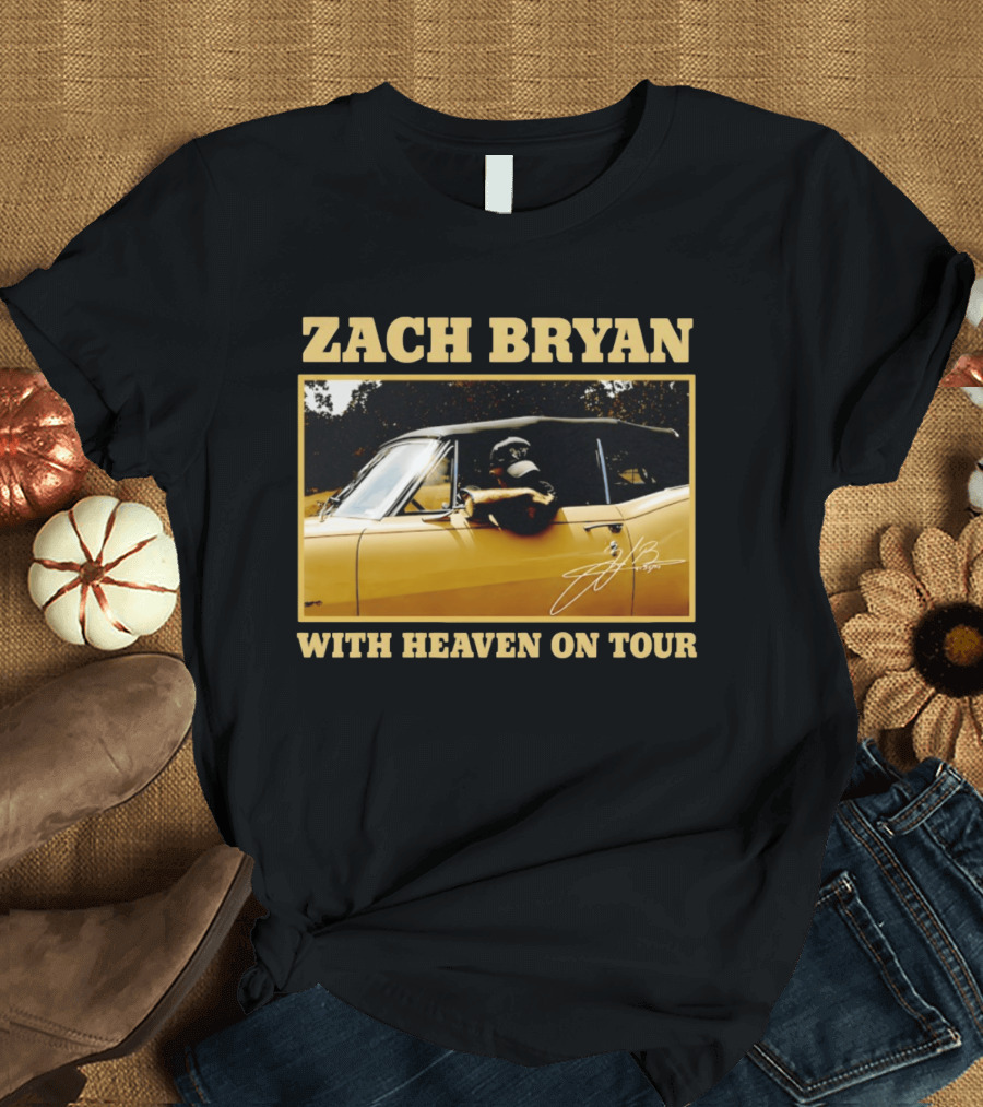 Zach Bryan With Heaven On Tour 2026 Signature Convertible T-Shirt